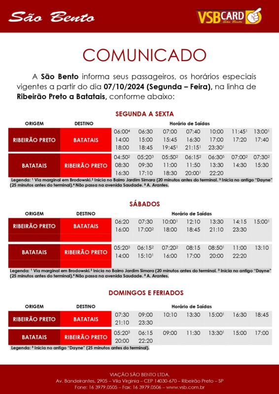 VIAÇÃO SÃO BENTO Batatais SP